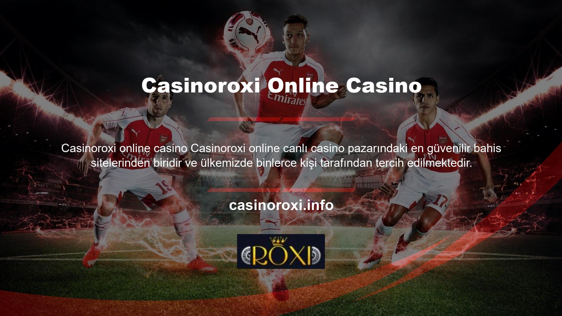 Casinoroxi Casino, Casinoroxi Betting olarak görünebilecek bir web sitesidir