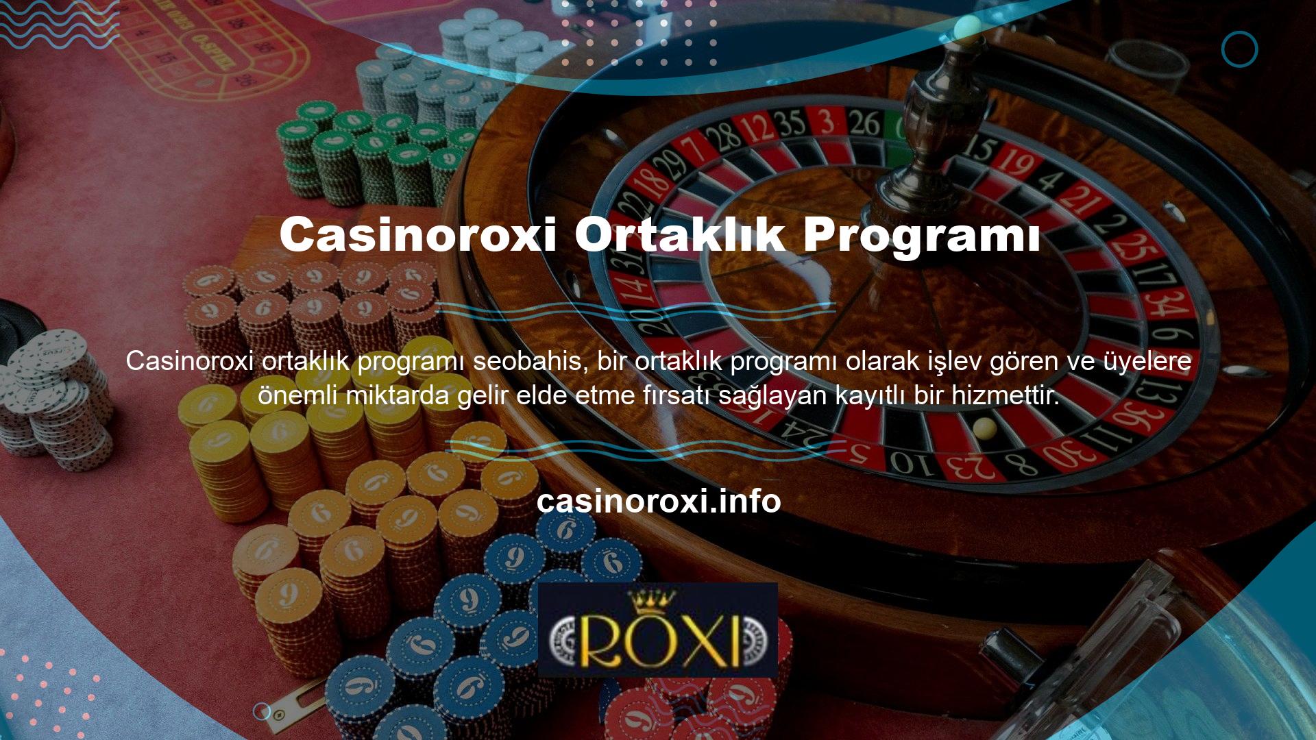 Bir Casinoroxi bayisi, müşterilerinin kendi web sitesine sahip olmasını ister